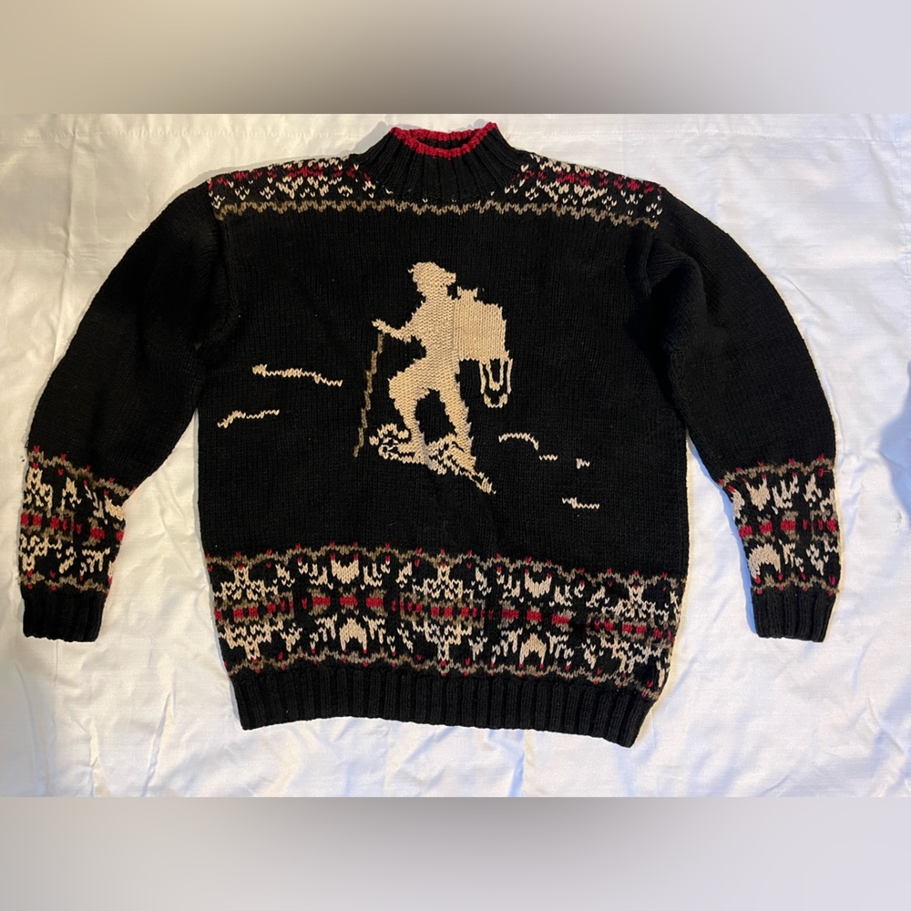 Vintage hand knit Eddie Bauer ski sweater
